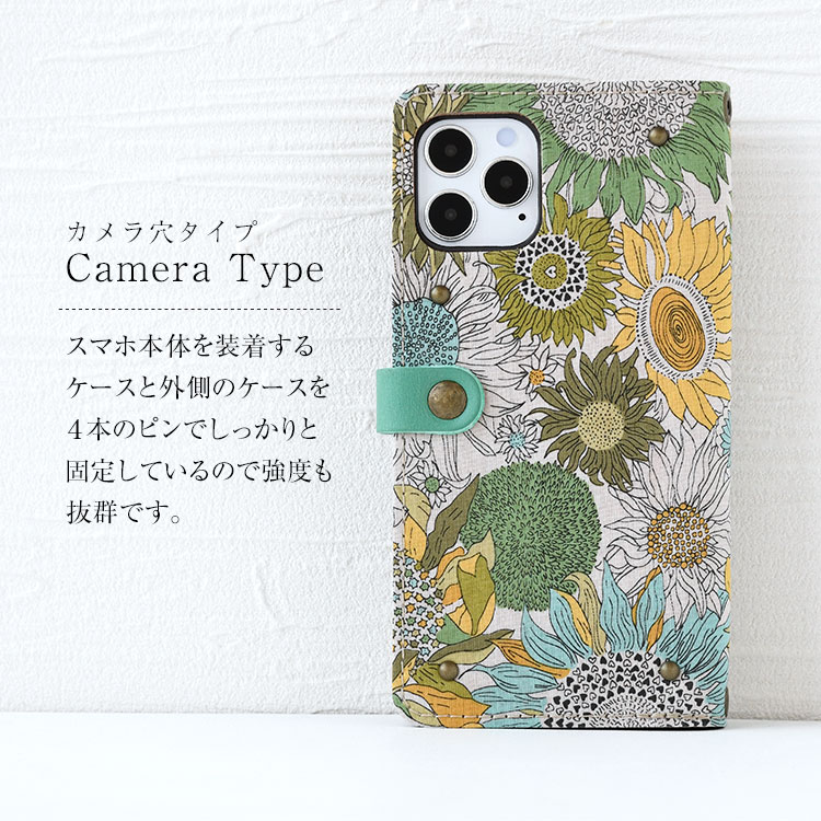 全機種対応 手帳型 かわいい 花柄 スマホケース 右開き・左利き対応 本革 送料無料 最新機種 iPhone Xperia Galaxy AQUOS レザーケース 布 生地リバティ